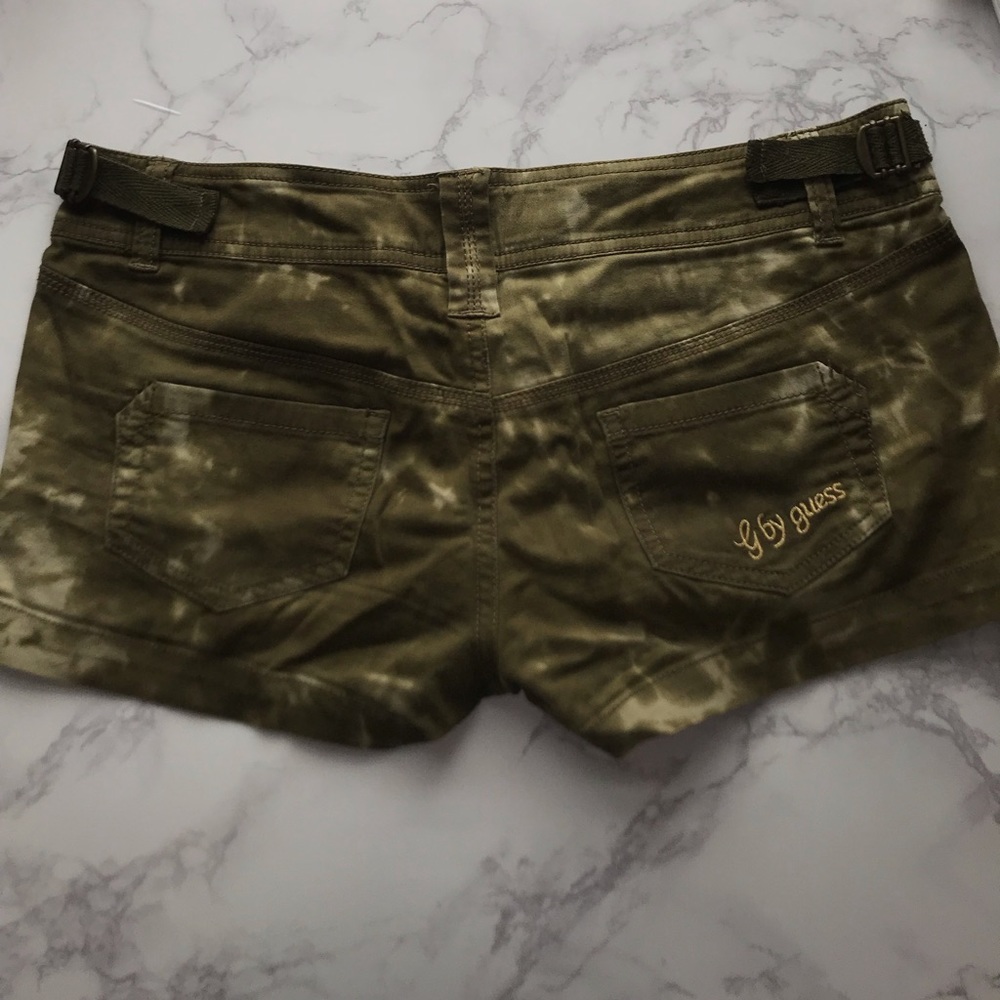 Guess green tie dye shorts.